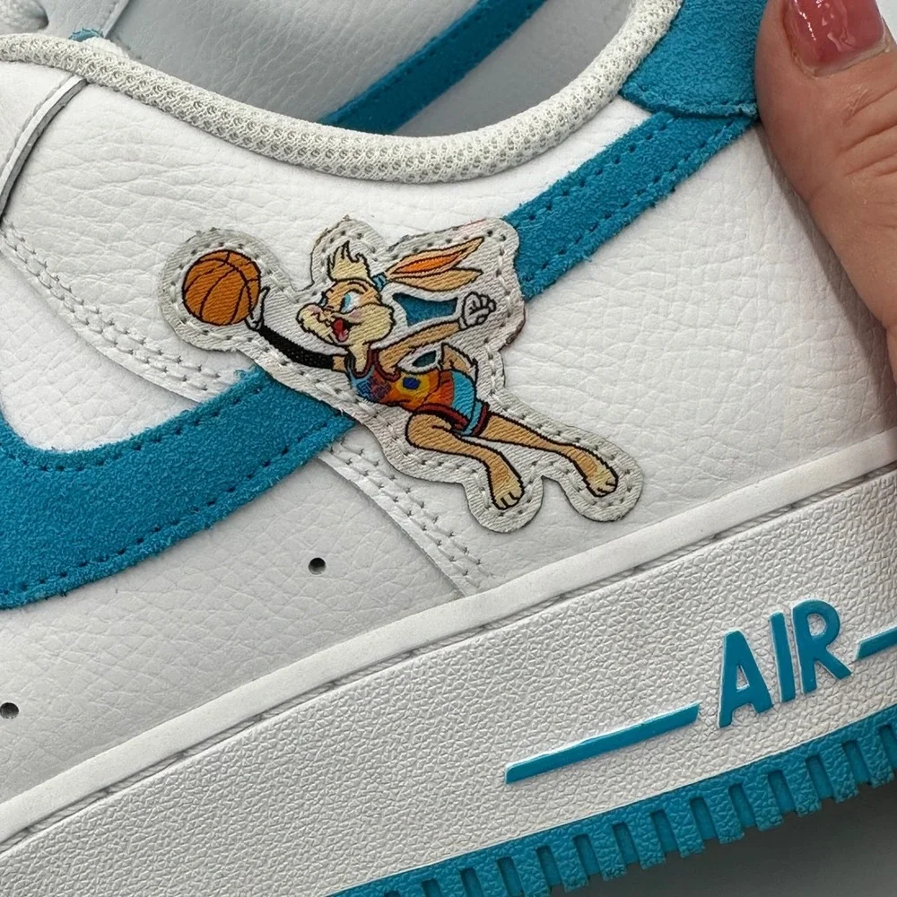 Nike Air Force 1 '07 Space Jam Men 10 White BlueFury Excellent DJ7998-100 OG Box